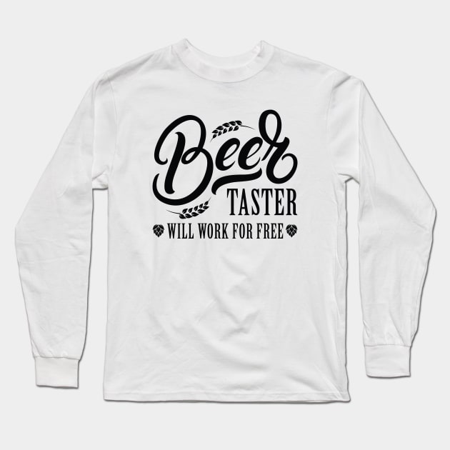 Beer Taster Long Sleeve T-Shirt by LuckyFoxDesigns